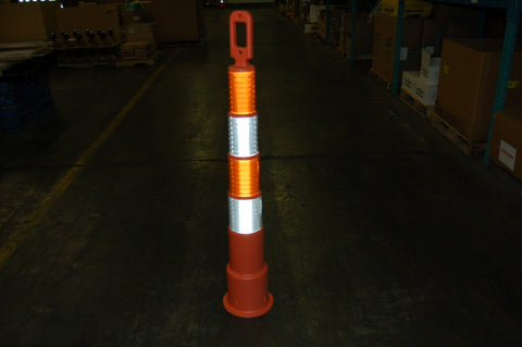 ULINE CHANNELIZER TRAFFIC CONES 42" 10LB WEIGHT H-3416,  6" REFLECTIVE TAPE X 2