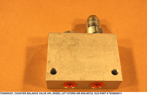Counter Balance Valve Hpl Wheel Lift  Hydro Air #Ha-60723.