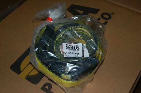 BA PRODUCTS 14' X 2" TRAILER STRAP WITH SWIVEL J HOOKS TIRE GRIPPERS AND SLEEVE AUTO TRANSPORT PN: BA-3053-168