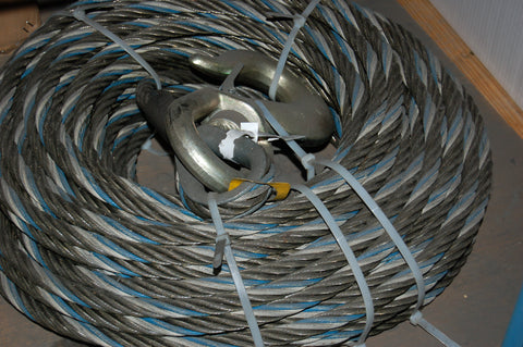 BA PRODUCTS 5/8" x 200' WIRE ROPE WINCH CABLE  WITH 7 TON SWIVEL HOOK    PN: 4-58SC200S